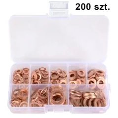 Set 200 de saibe din cupru, diferite marimi, cutie depozitare, Gonga®