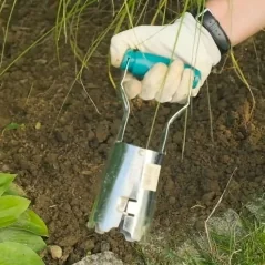 Aparat de plantat bulbii de flori, otel cromat, 23x13x8cm, Gonga®