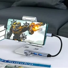 HUB Usb splitter pentru 7 porturi, lungime 16 cm, corp aluminiu, Gonga®