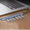 HUB Usb splitter pentru 7 porturi, lungime 16 cm, corp aluminiu, Gonga®