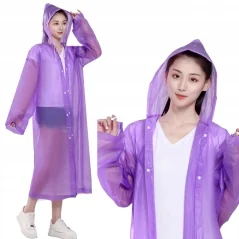 Pelerină de ploaie unisex impermeabilă, tip poncho cu glugă, Gonga®