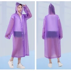 Pelerină de ploaie unisex impermeabilă, tip poncho cu glugă, Gonga®