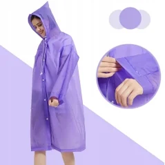 Pelerină de ploaie unisex impermeabilă, tip poncho cu glugă, Gonga®