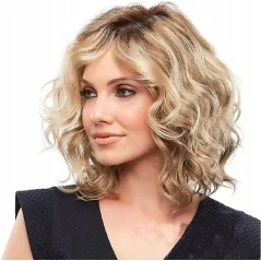 Peruca par ondulat blond, scurt, Gonga®