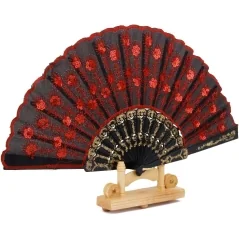 Evantai spaniol, dansator de flamenco, pliabil, pentru carnaval, Gonga®