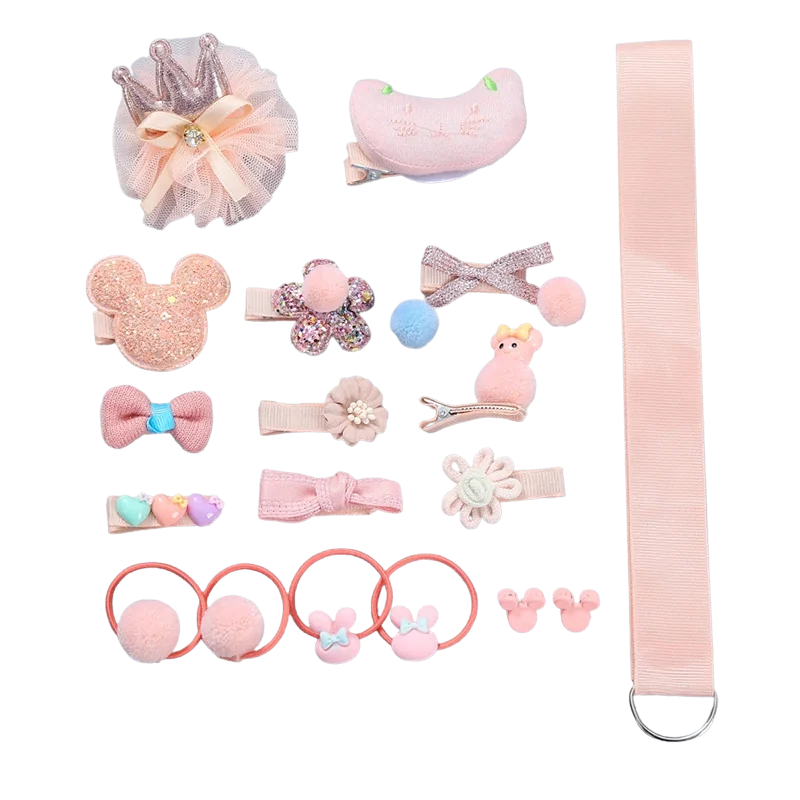 Set accesorii de par, 18 piese, pentru fetite, Gonga®