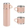 Set termos cu 3 căni din oțel inoxidabil, 0.5L, menținere a băuturilor calde 6 ore și reci 12 ore, Gonga®