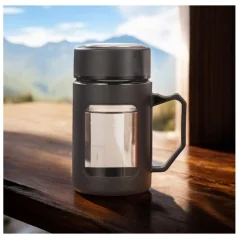 Sticlă de cafea și ceai, ceașcă cu mâner, 500 ml, Gonga®