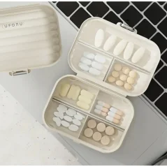 Organizator tip cutie pentru medicamente, 7 compartimente, plastic, Gonga®