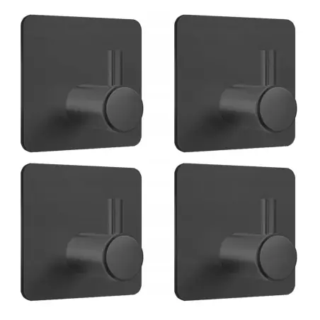 Set 4 Cârlige cu Adeziv, Oțel Inoxidabil, 3 Kg, universal, Gonga®