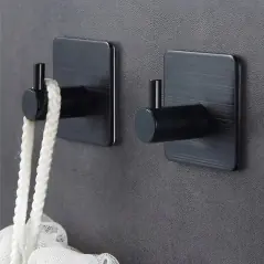 Set 4 Cârlige cu Adeziv, Oțel Inoxidabil, 3 Kg, universal, Gonga®