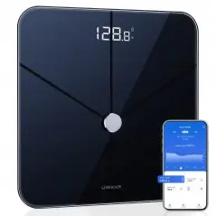 Cantar Inteligent smart din sticla securizata 4mm, 180kg, LCD, Bluetooth, aplicatie, Gonga®