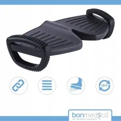 Suport de picioare ergonomic pentru birou, cu balansoar, Bonmedico