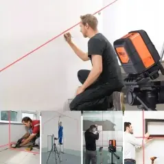 Nivela laser Tacklife, 35 metri, cu baterii