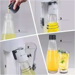 Aparat sifon/apa minerala, Levivo, cu sticla si cilindru CO2 60L