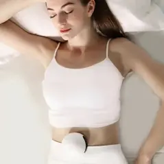 Aparat de masaj cervical, cu incalzire, infrarosu si bile, pentru umeri si gat, 24W, piele, Gonga®