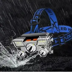 Lampa frontala, compacta, cu curea reglabila pentru cap, incarcare USB, 10W, Gonga®