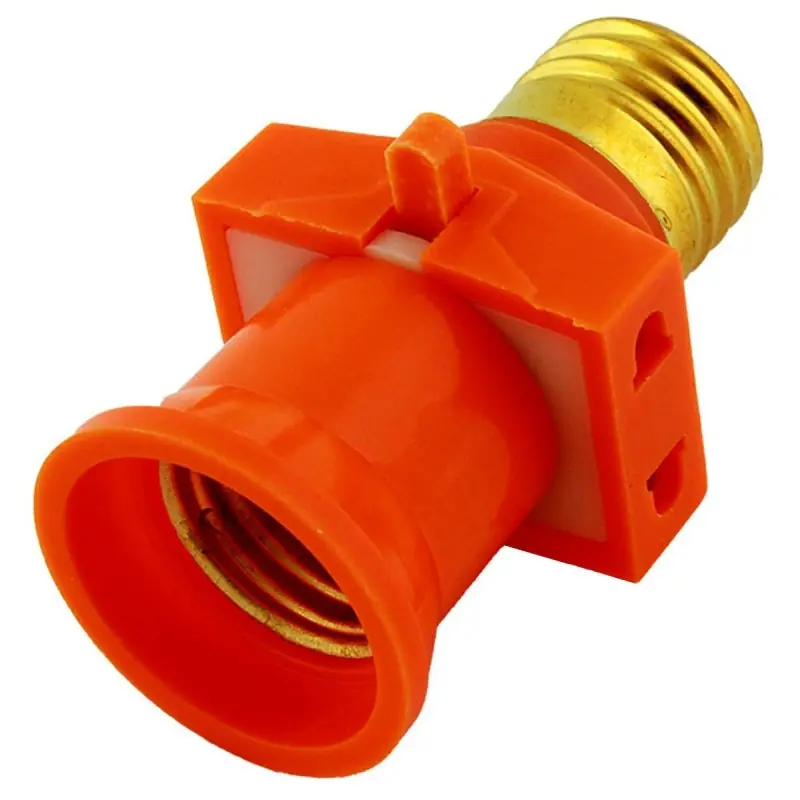 Dulie cu soclu E27, adaptor electric, conectare a 2 dispozitive, cu intrerupator, 60W, 4A, 220-250V, Gonga®