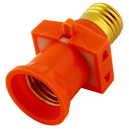 Dulie cu soclu E27, adaptor electric, conectare a 2 dispozitive, cu intrerupator, 60W, 4A, 220-250V, Gonga®