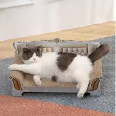 Canapea pentru ascutit gheare, covoras pentru zgariere, pentru pisici, carton presat laminat, 52x22x23 cm, Gonga®