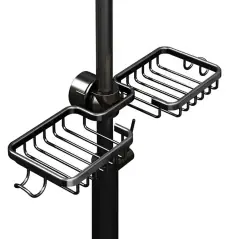 Organizator pentru chiuveta, fixare pe robinet, otel inoxidabil, 36.5x16x10 cm, Gonga®