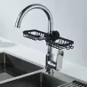Organizator pentru chiuveta, fixare pe robinet, otel inoxidabil, 36.5x16x10 cm, Gonga®