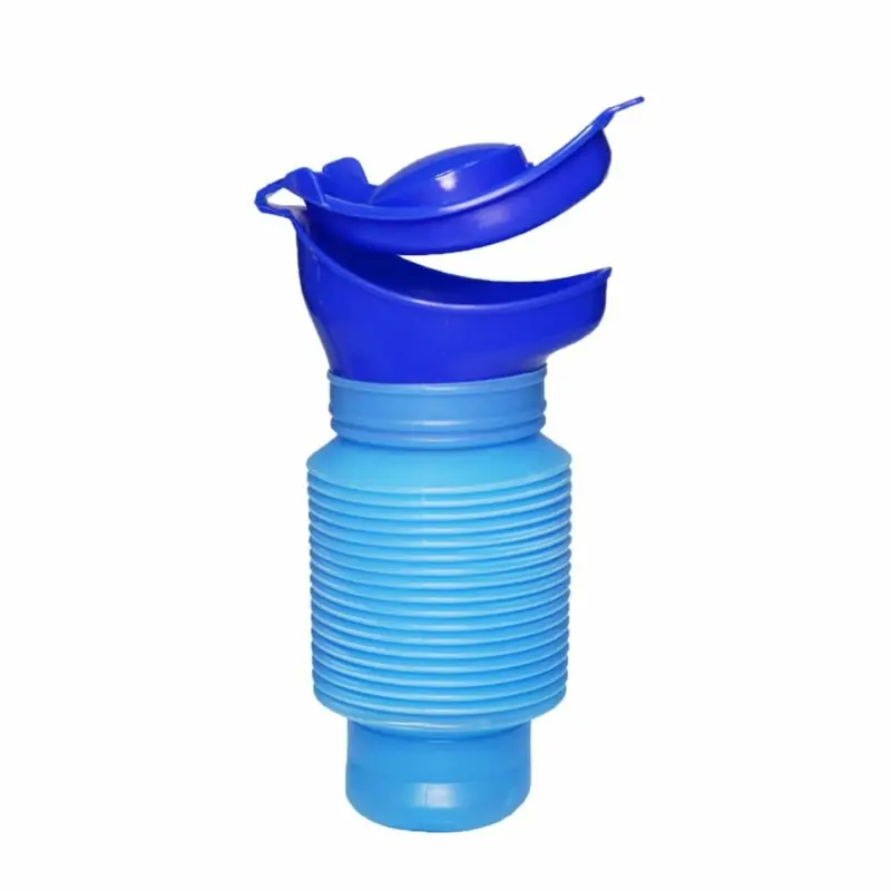 Urinar portabil retractabil cu capac, reutilizabil, unisex, 750 ml, pentru exterior și camping, PP, Gonga®