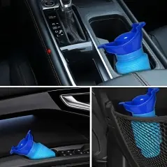 Urinar portabil retractabil cu capac, reutilizabil, unisex, 750 ml, pentru exterior și camping, PP, Gonga®