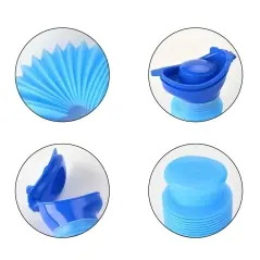 Urinar portabil retractabil cu capac, reutilizabil, unisex, 750 ml, pentru exterior și camping, PP, Gonga®