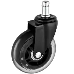 Set 5 Roti de Cauciuc si Metal Universale, Diametru Roti 7.5 cm, Diametru tija 11 mm, Anti-Alunecare, Scaun Birou/Gaming, Gonga®