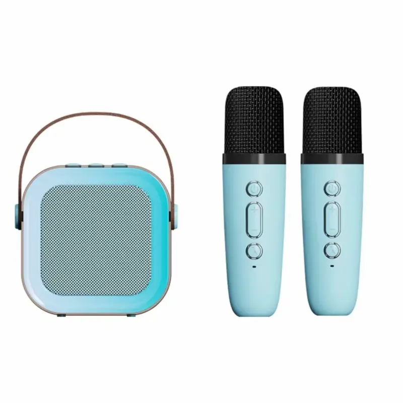 Set karaoke cu difuzor și 2 microfoane, efecte vocale, Bluetooth 5.3, LED, Gonga®