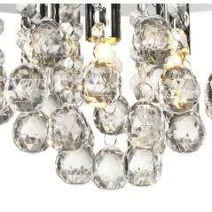 Candelabru de tavan cu cristale, 3x60W, 220V, diametru 25 cm, inaltime 15 cm, Gonga®