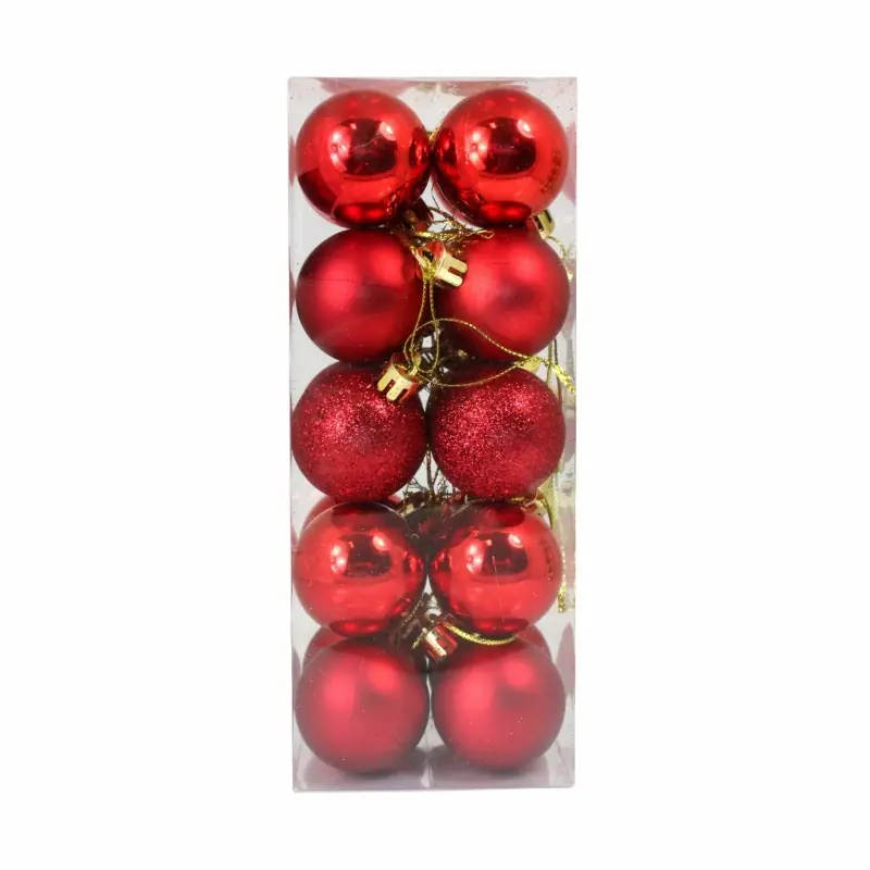 Set globuri de Craciun, 20 bucati, 3 modele, 4cm, Gonga®