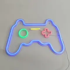 Lampa neon gaming , 5W, iluminare reglabila, 26x17x1.6cm, Gonga®
