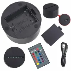 Lampa 3D pentru noptiera, model fotbalist, LED, RGB, telecomanda, 0.5W, din plastic si acril, Gonga®