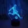 Lampa 3D pentru noptiera, model fotbalist, LED, RGB, telecomanda, 0.5W, din plastic si acril, Gonga®