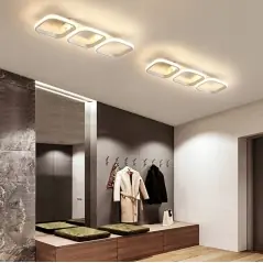 Lampa LED de tavan 33W, plafon, montaj pe suprafață, lumină neutră 4500K, 3 elemente, design modern, Gonga®