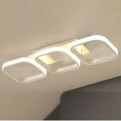 Lampa LED de tavan 33W, plafon, montaj pe suprafață, lumină neutră 4500K, 3 elemente, design modern, Gonga®
