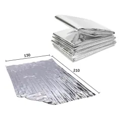 Patura de urgenta termica pentru situatii de urgenta, impermeabila si rezistenta la vant, 130x210 cm, Gonga®