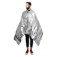 Patura de urgenta termica pentru situatii de urgenta, impermeabila si rezistenta la vant, 130x210 cm, Gonga®