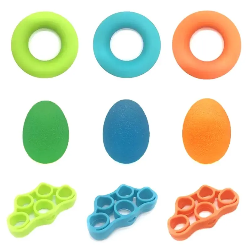 Set dispozitive exercitii maini/degete/inchietura, 9 piese, dificultati diverse, Gonga®