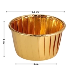 Set 50 forme din aluminiu pentru briose, 3.5 x 6 cm, Gonga®