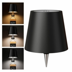 Lampa LED reincarcabila, portabila si fara fir, 3 culori reglabil prin atingere, design decorativ din plastic, Gonga®