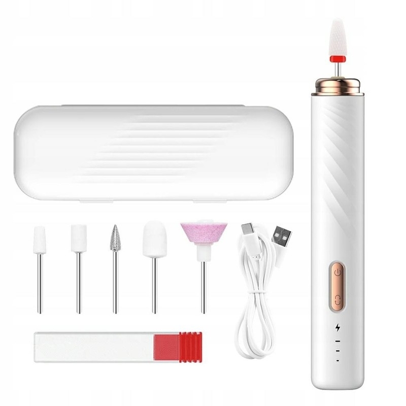 Freza unghii electrica Portabil profesionala cu 12 Bit, Reincarcabil, 18000RPM, Directia F/R, Potrivit pentru gel, Gonga®