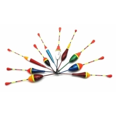 Set 10 plute de pescuit, greutate plutitoare: 0, 8 g - 4, 5g, plastic, Gonga®