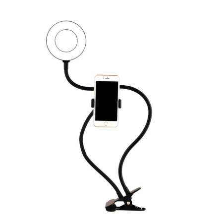 Lampa LED Selfie Ring Profesionala cu Telecomanda cu clema de prindere, 3 setari pentru temperatura (cald, rece, mixt, Gonga®