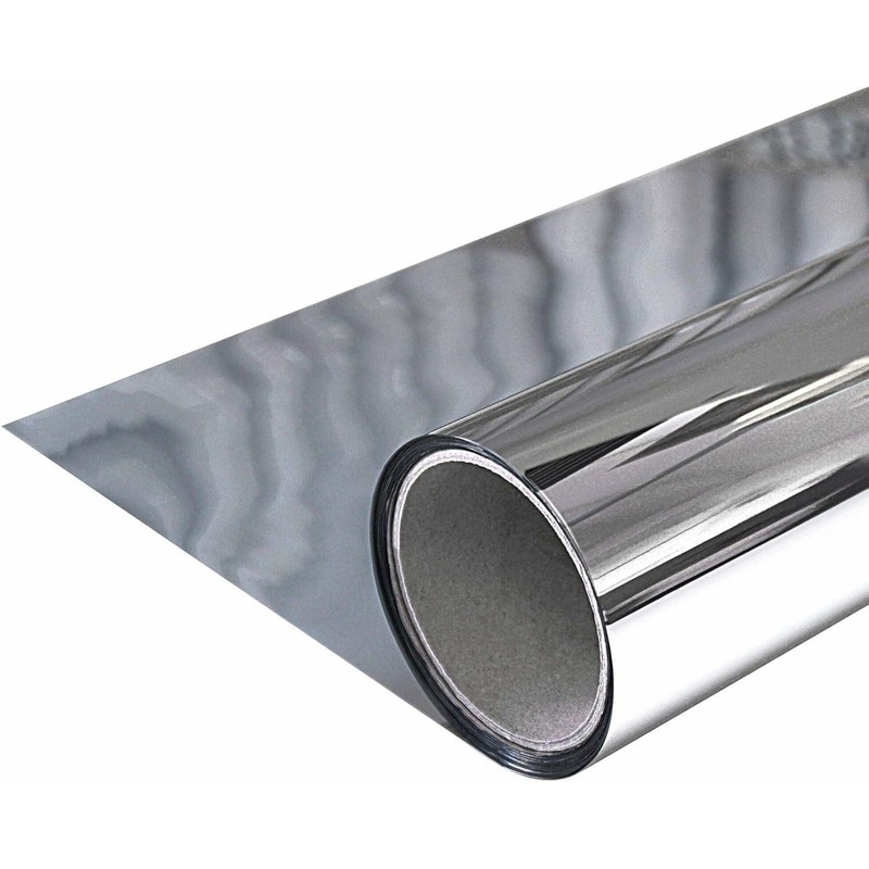 Folie Reflexiva protectie Geamuri montare pe interior cu efect de oglinda si protectie solara UV 150 x 60 cm, Gonga®