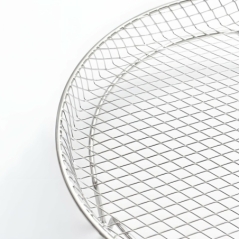 Gratar, suport accesoriu pentru friteuza cu aer, otel inoxidabil, 3 niveluri, rotund, 20x5 cm, Gonga®