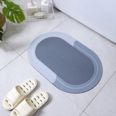 Covor de baie antiderapant, Substrat absorbant si uscare rapida, Oval, Dimensiuni 60 x 40 cm, Calitate Premium, Gonga®