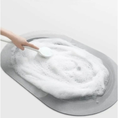 Covor de baie antiderapant, Substrat absorbant si uscare rapida, Oval, Dimensiuni 60 x 40 cm, Calitate Premium, Gonga®